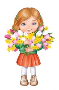 Плакат 'Девочка с цветами', 59.329.00